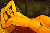 Amedeo Modigliani Reclining Nude with Left Arm Resting on Forehead